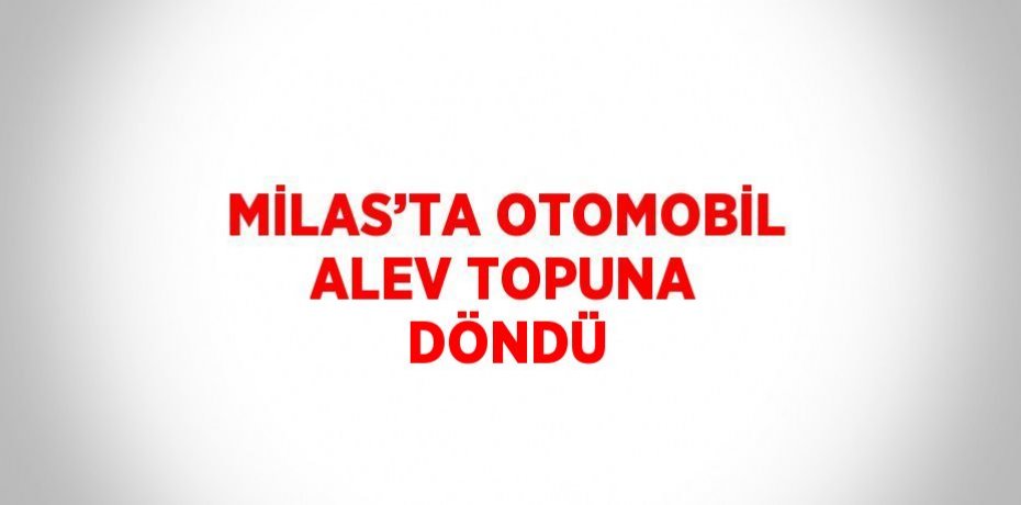 MİLAS’TA OTOMOBİL ALEV TOPUNA DÖNDÜ