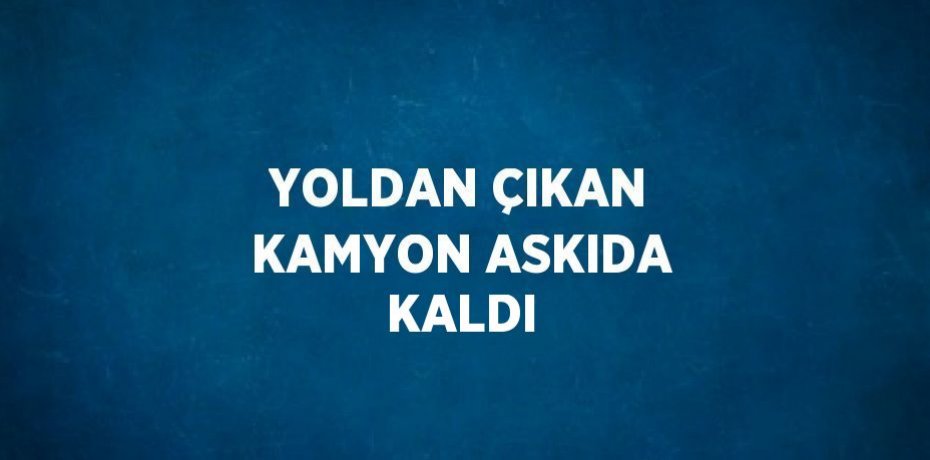 YOLDAN ÇIKAN KAMYON ASKIDA KALDI