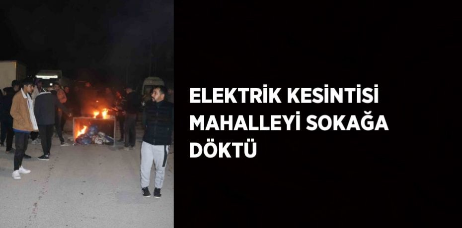 ELEKTRİK KESİNTİSİ MAHALLEYİ SOKAĞA DÖKTÜ