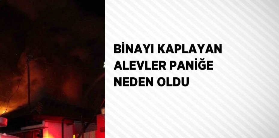BİNAYI KAPLAYAN ALEVLER PANİĞE NEDEN OLDU