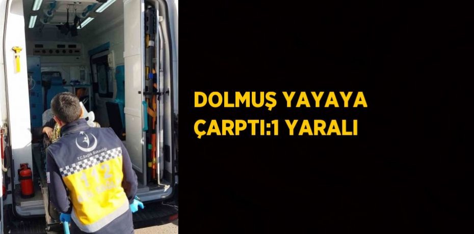 DOLMUŞ YAYAYA ÇARPTI:1 YARALI