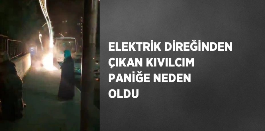 ELEKTRİK DİREĞİNDEN ÇIKAN KIVILCIM PANİĞE NEDEN OLDU