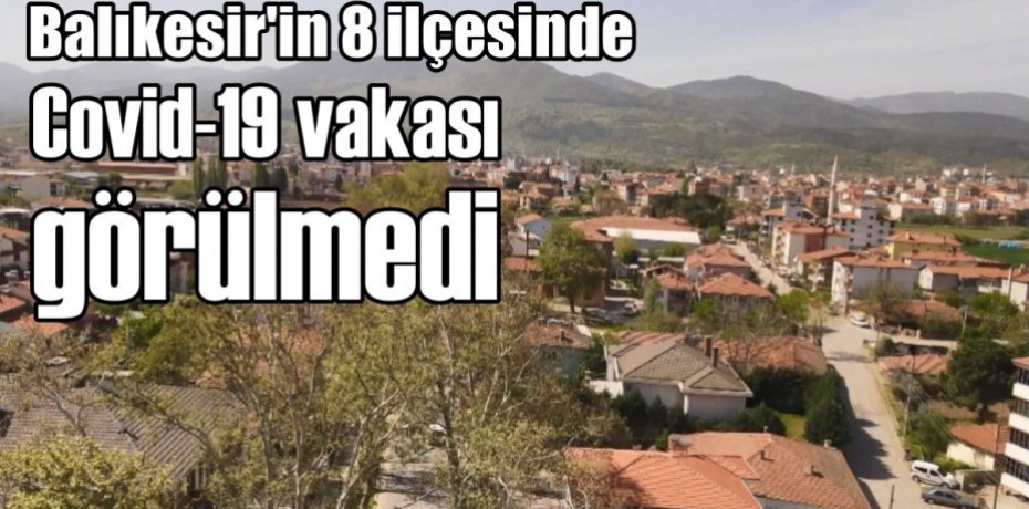 Balıkesir'in 8 ilçesinde Covid-19 vakası görülmedi