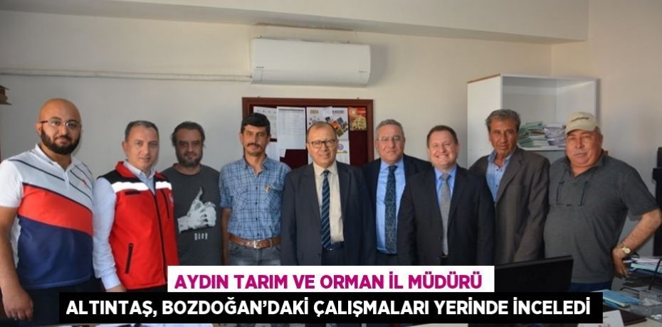 AYDIN TARIM VE ORMAN İL MÜDÜRÜ ALTINTAŞ, BOZDOĞAN’DAKİ ÇALIŞMALARI YERİNDE İNCELEDİ