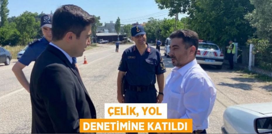 Çelik, yol denetimine katıldı