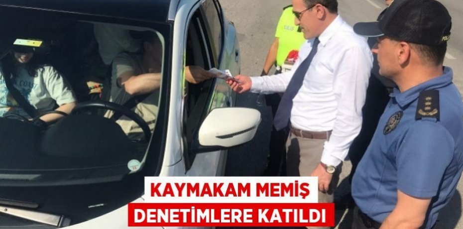Kaymakam Memiş Denetimlere katıldı