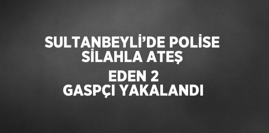 SULTANBEYLİ’DE POLİSE SİLAHLA ATEŞ EDEN 2 GASPÇI YAKALANDI