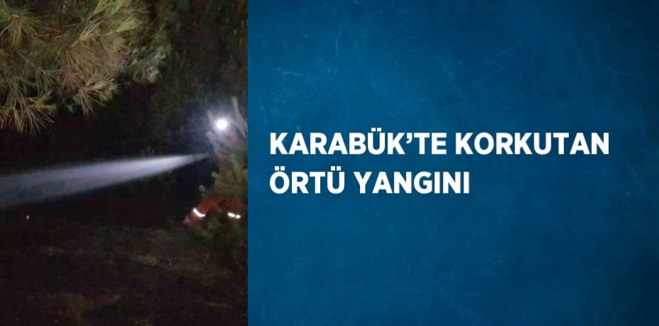 KARABÜK’TE KORKUTAN ÖRTÜ YANGINI