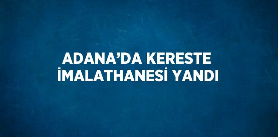 ADANA’DA KERESTE İMALATHANESİ YANDI