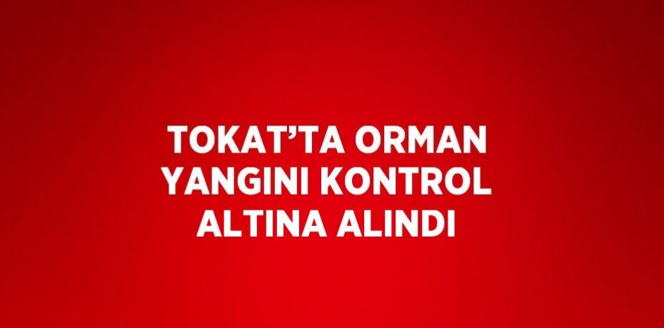 TOKAT’TA ORMAN YANGINI KONTROL ALTINA ALINDI