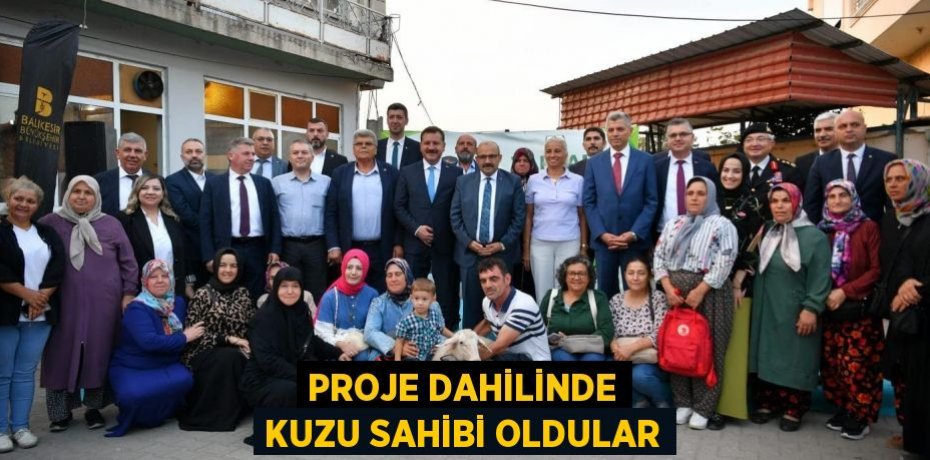 Proje dahilinde kuzu sahibi oldular