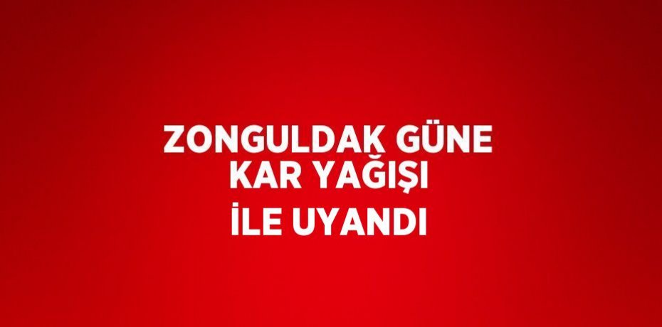 ZONGULDAK GÜNE KAR YAĞIŞI İLE UYANDI