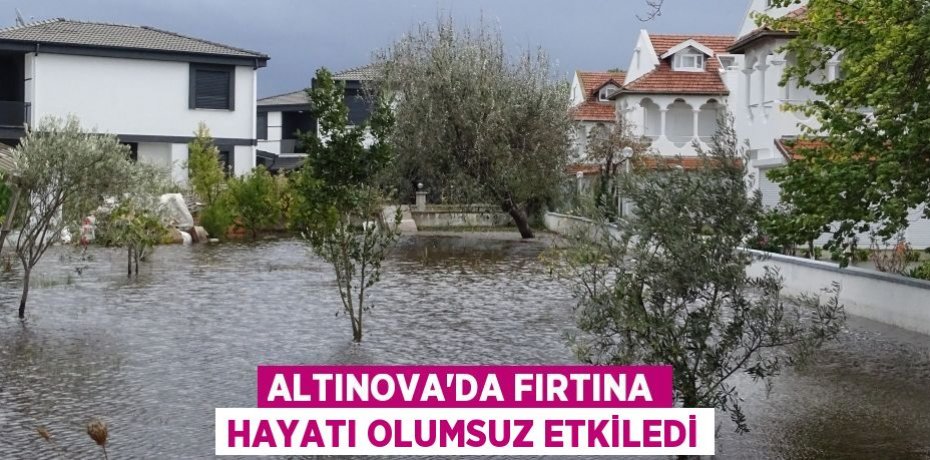 Altınova'da fırtına hayatı olumsuz etkiledi