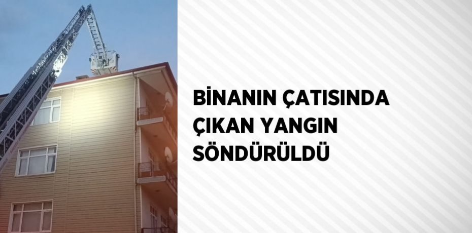 BİNANIN ÇATISINDA ÇIKAN YANGIN SÖNDÜRÜLDÜ