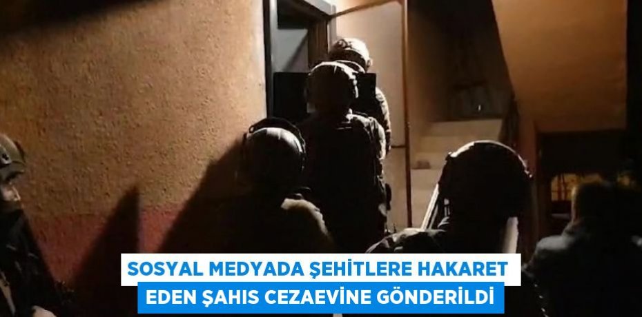Sosyal medyada şehitlere hakaret eden şahıs cezaevine gönderildi