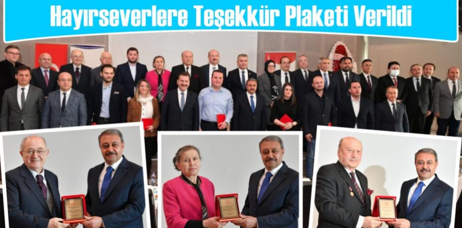 Hayırseverlere Teşekkür Plaketi Verildi