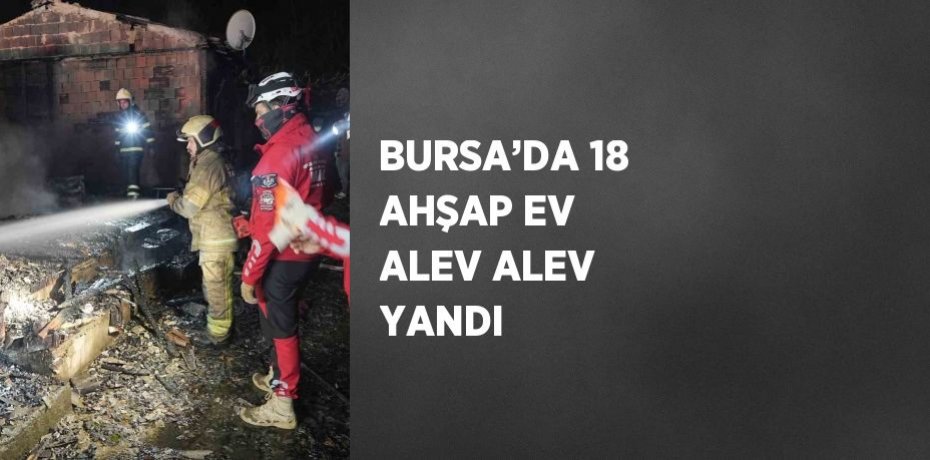 BURSA’DA 18 AHŞAP EV ALEV ALEV YANDI