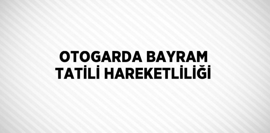 OTOGARDA BAYRAM TATİLİ HAREKETLİLİĞİ
