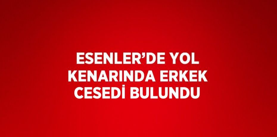ESENLER’DE YOL KENARINDA ERKEK CESEDİ BULUNDU