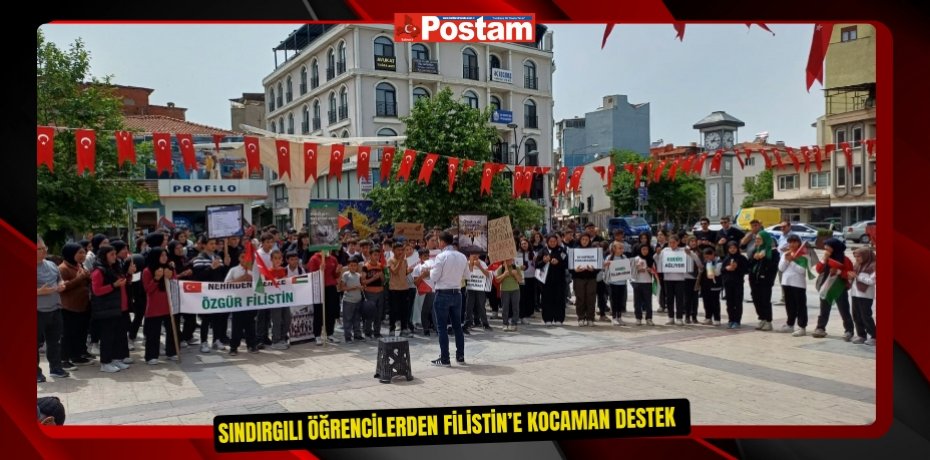 Sındırgılı öğrencilerden Filistin’e kocaman destek  