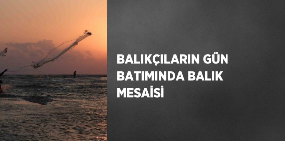 BALIKÇILARIN GÜN BATIMINDA BALIK MESAİSİ