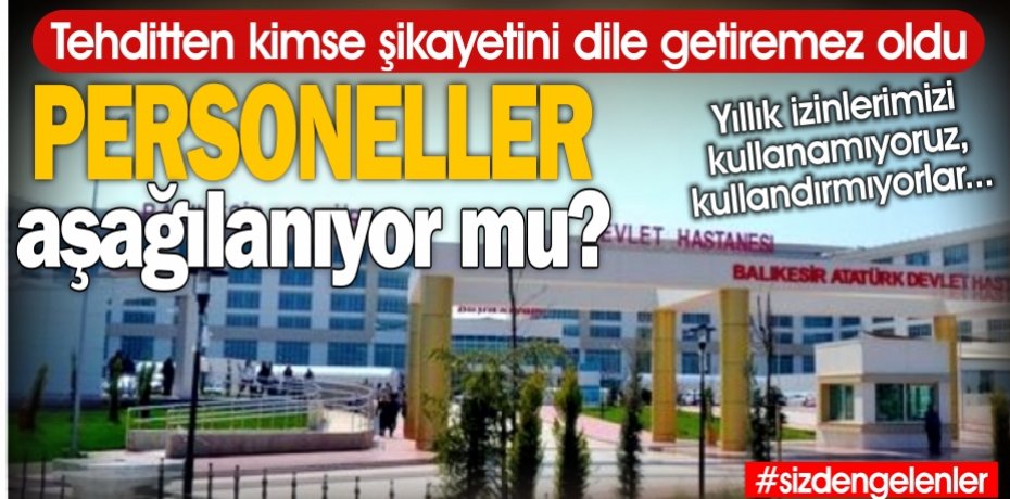 ŞEHİR HASTANESİ PERSONEL İSYANDA