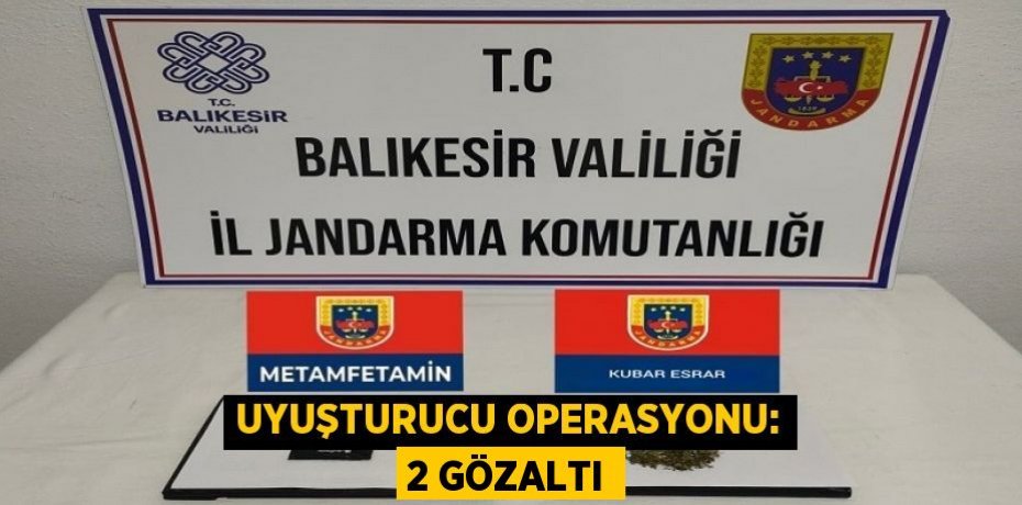 Uyuşturucu operasyonu: 2 gözaltı