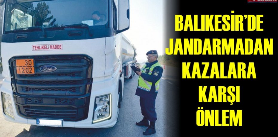 JANDARMADAN KAZALARA KARŞI ÖNLEM