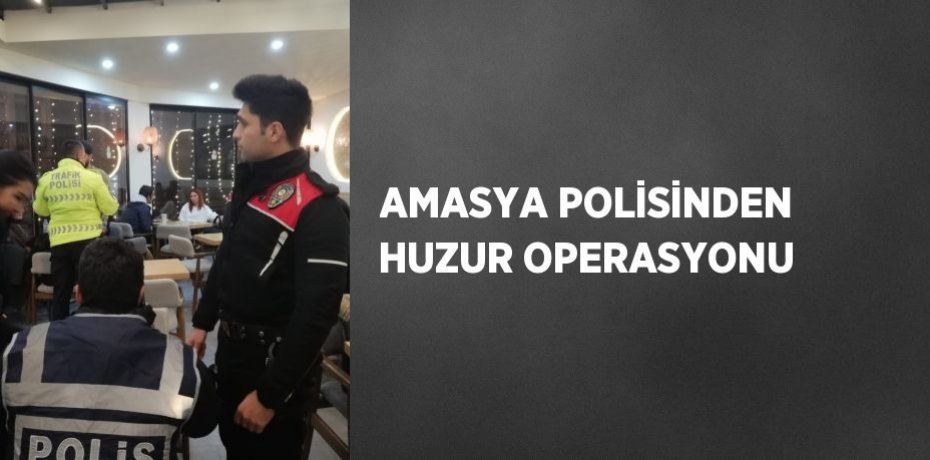 AMASYA POLİSİNDEN HUZUR OPERASYONU