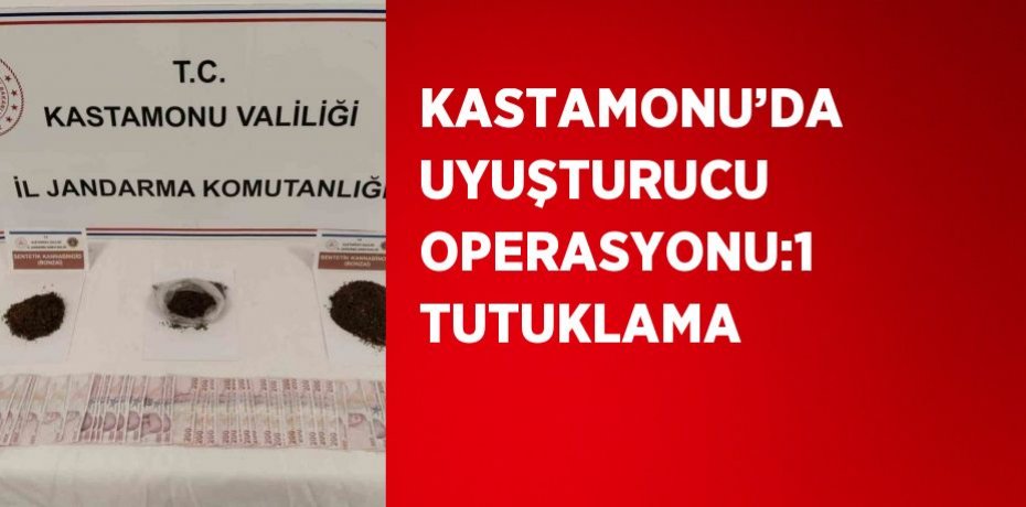 KASTAMONU’DA UYUŞTURUCU OPERASYONU:1 TUTUKLAMA