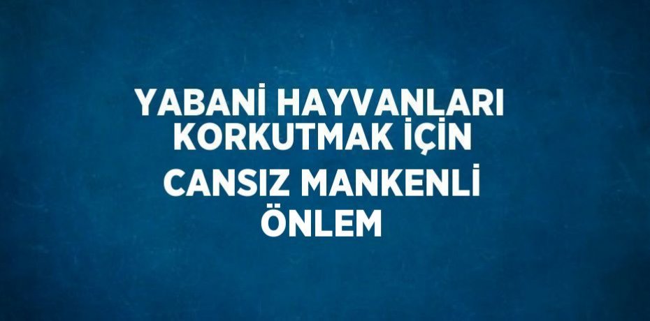 YABANİ HAYVANLARI KORKUTMAK İÇİN CANSIZ MANKENLİ ÖNLEM