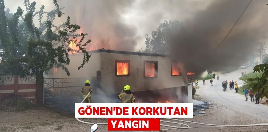 Gönen’de korkutan yangın  