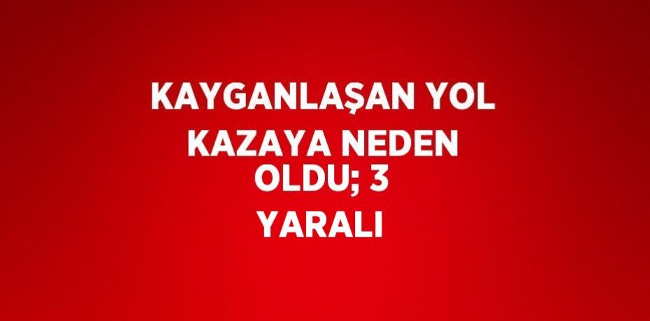 KAYGANLAŞAN YOL KAZAYA NEDEN OLDU; 3 YARALI