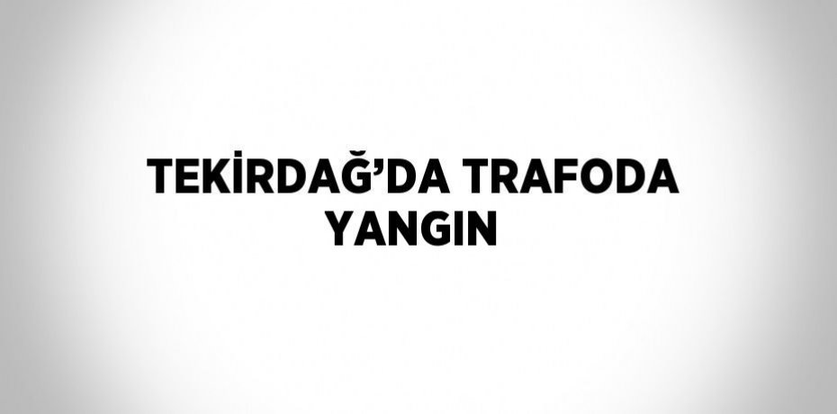 TEKİRDAĞ’DA TRAFODA YANGIN