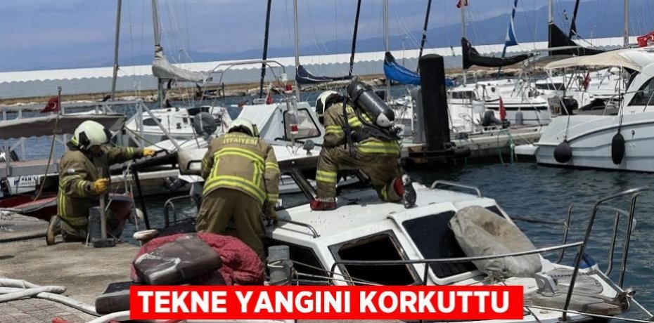 Tekne yangını korkuttu