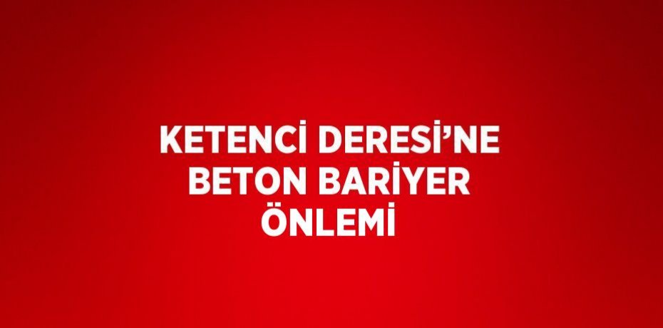 KETENCİ DERESİ’NE BETON BARİYER ÖNLEMİ