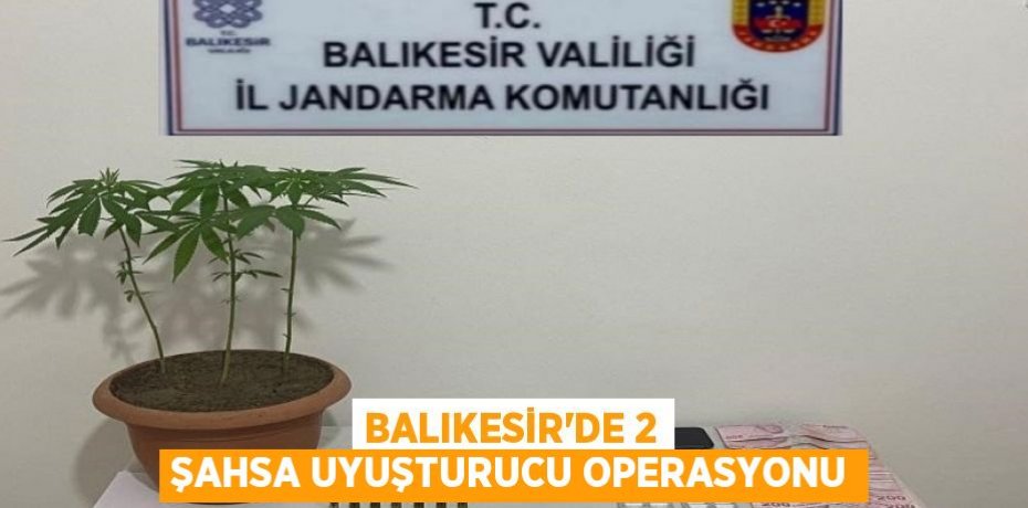 Balıkesir'de 2 şahsa uyuşturucu operasyonu