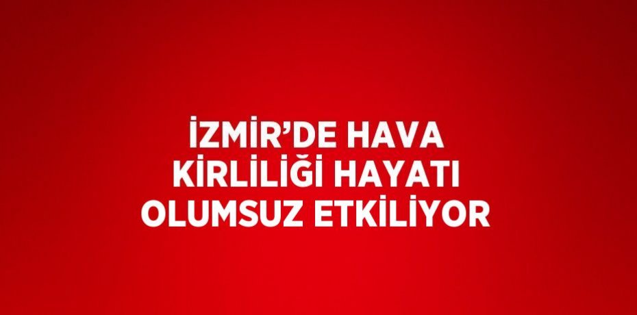 İZMİR’DE HAVA KİRLİLİĞİ HAYATI OLUMSUZ ETKİLİYOR