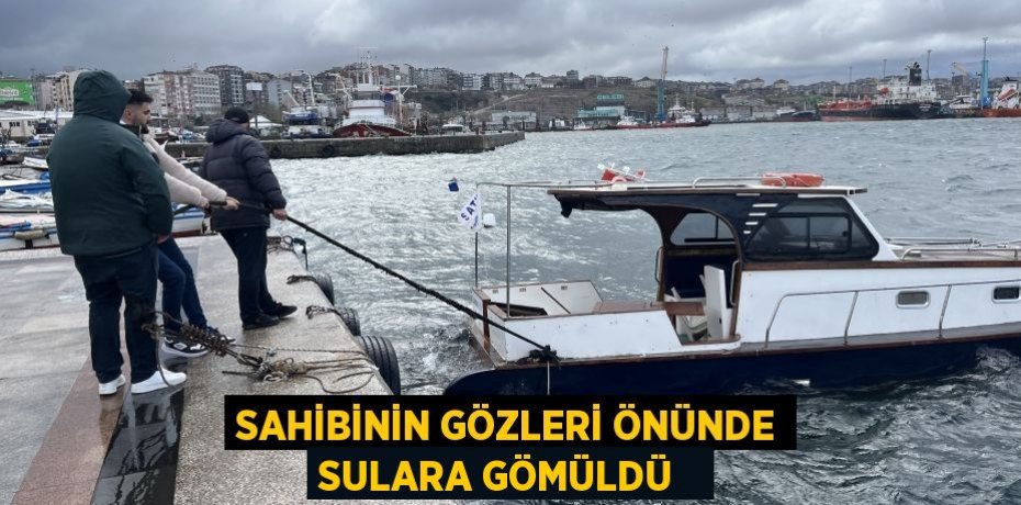 Sahibinin gözleri önünde sulara gömüldü  