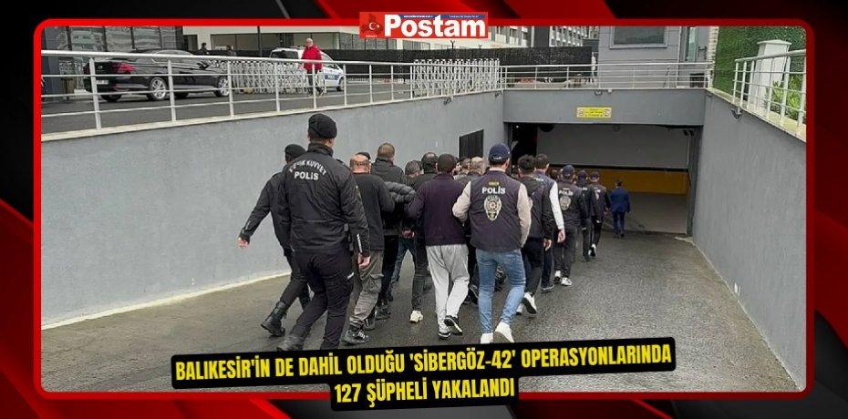 Balıkesir'in de dahil olduğu 'Sibergöz-42' operasyonlarında 127 şüpheli yakalandı
