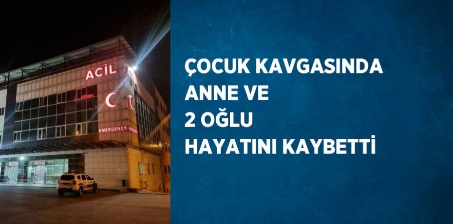 ÇOCUK KAVGASINDA ANNE VE 2 OĞLU HAYATINI KAYBETTİ