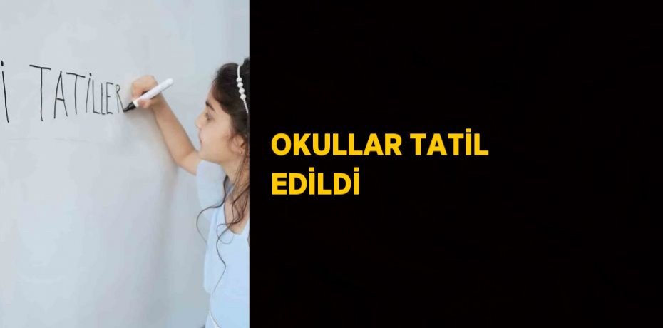 OKULLAR TATİL EDİLDİ