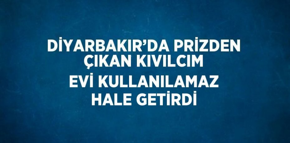 DİYARBAKIR’DA PRİZDEN ÇIKAN KIVILCIM EVİ KULLANILAMAZ HALE GETİRDİ