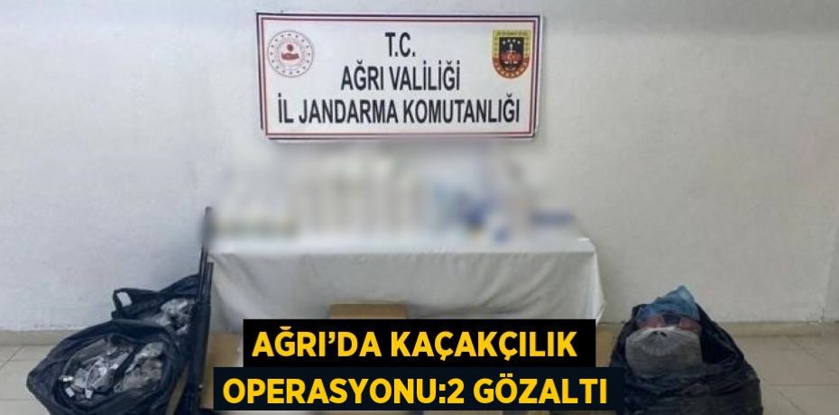 AĞRI’DA KAÇAKÇILIK OPERASYONU:2 GÖZALTI