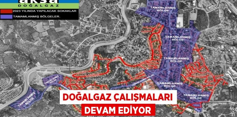 Doğalgaz çalışmaları devam ediyor