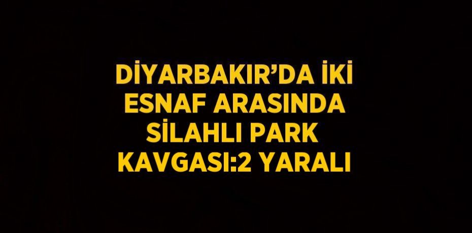 DİYARBAKIR’DA İKİ ESNAF ARASINDA SİLAHLI PARK KAVGASI:2 YARALI