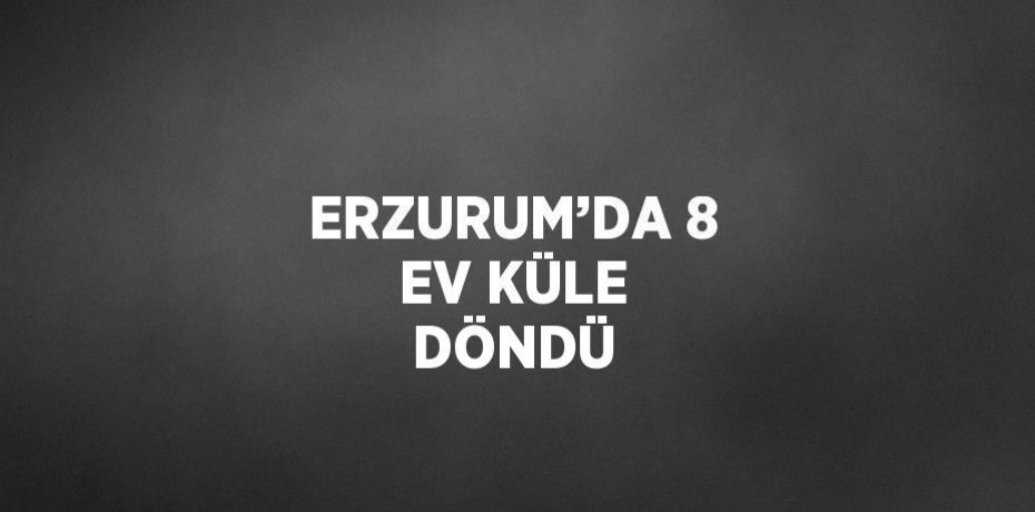 ERZURUM’DA 8 EV KÜLE DÖNDÜ