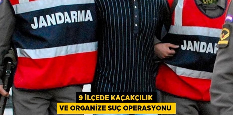 9 İLÇEDE KAÇAKÇILIK VE ORGANİZE SUÇ OPERASYONU