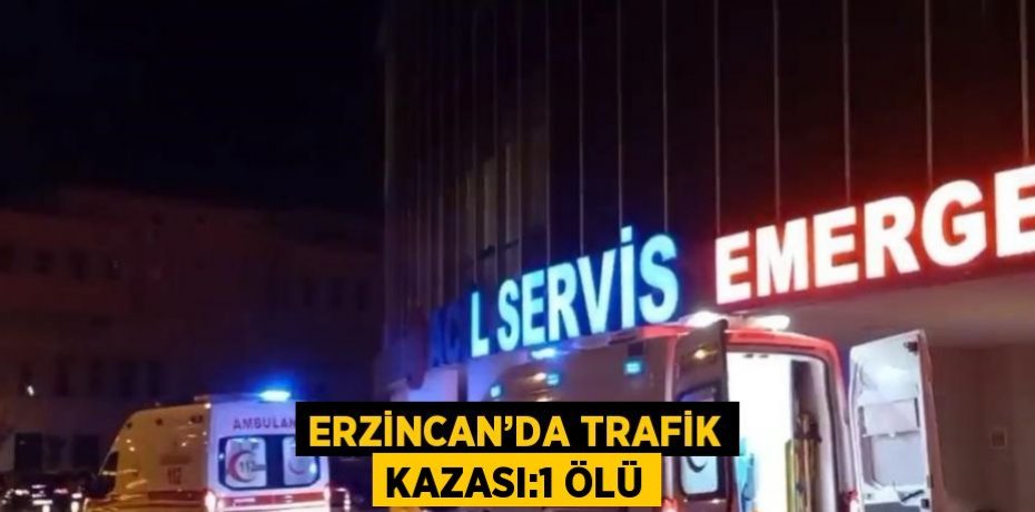 ERZİNCAN’DA TRAFİK KAZASI:1 ÖLÜ