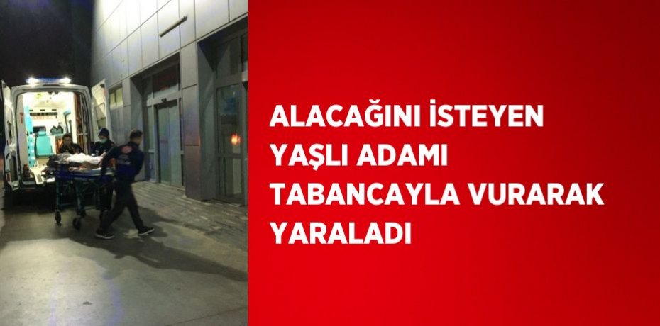 ALACAĞINI İSTEYEN YAŞLI ADAMI TABANCAYLA VURARAK YARALADI